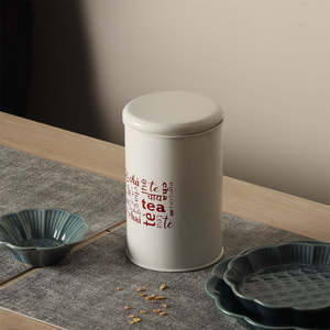 Modern Metal Food <b>Storage</b> <b>Containers</b> Cylinder Shape Airtight Lids <b>Stackable</b> Kitchen Coffee Tea Cookies Freshness Preservation - Product Image 5