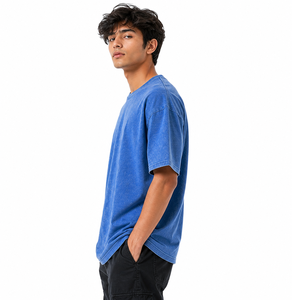 เสื้อยืดคอกลมทรงโอเวอร์ไซส์สไตล์วินเทจสำหรับผู้ชาย ผ้าฝ้ายพรีเมียม สวมใส่สบาย เหมาะสำหรับใส่ในชีวิตประจำวัน - Product Image 3