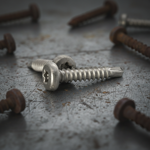 Tornillos Autoperforantes de Cabeza Plana PDC de Acero Inoxidable (304/316/410) con Rosca Profunda y Gruesa, Alta Resistencia, Resistentes a la Corrosión, Naturales - Product Image 1