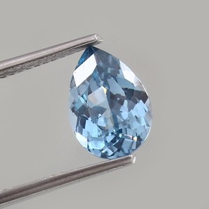 Pierre précieuse naturelle certifiée bleu ciel aigue-marine taille poire, haute clarté, qualité supérieure pour la fabrication de bijoux - Product Image 4