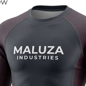 Custom Logo Unisex Short Rash Guard Swimwear Eco-Friendly 100% Cotton Quick Dry UPF 50+ <b>Compression</b> Shirts BJJ MMA Grappling - Product Image 3