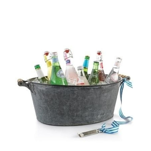 Wholesale Galvanized Beverage Tub Large Metal Ice Bucket for Parties Antique Oval <b>Beer</b> <b>Cooler</b> Tub with Customized Logo - Product Image 1