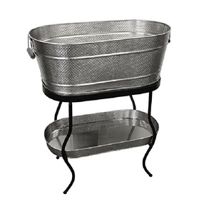 Bac à vin en métal de haute qualité, écologique, pour jardin, en fer galvanisé, ovale, personnalisable en taille, forme et couleur - Product Image 3