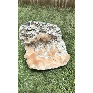 Premium Stilbite on White Heulandite <b>Crystal</b> <b>Cluster</b> for Home Decor Mineral Collection and Gift Use - Product Image 1