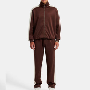 Conjunto Deportivo para Hombre, Chaqueta con Cierre y Bolsillos, Pantalones Deportivos, Personalizable, de Tela Gruesa, 2 Piezas, Informal, para Gimnasio y Entrenamiento - Product Image 2