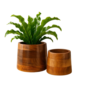 Maceta de madera natural al por mayor de Vietnam, maceta rústica para plantas y flores, maceta decorativa para plantas en maceta, decoración para el hogar y la oficina - Product Image 1