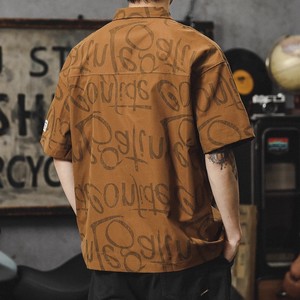 Custom Front Men's Breathable <b>Canvas</b> 180g Short Sleeve Business Casual Shirt OEM Service - Product Image 5