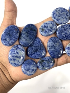Cabochon en Jaspe Bleu Naturel à Points, Pierre Précieuse Non Montée, Formes Assorties 20-30mm, Prêt à Expédier, Vente en Gros, Livraison Rapide - Product Image 3