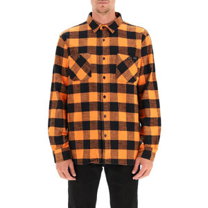 Chemises en flanelle à carreaux décontractées les plus vendues, deux poches sur la poitrine, boutonnées, ourlet arrondi, 100 % coton, manches longues, streetwear d'hiver pour hommes - Product Image 4