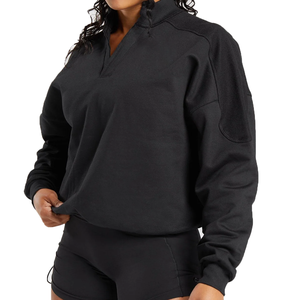 Factory Custom High Quality Cotton Fleece Thick <b>Hoodie</b> Wholesale Solid Color Blank Oversized <b>Hoodie</b> for Women - Product Image 4