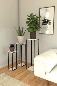 Support de pot de fleurs en fer forgé artisanal avec structure robuste pour une utilisation en intérieur, en extérieur, sur balcon, pour la décoration de la maison et du jardin - Product Image 5