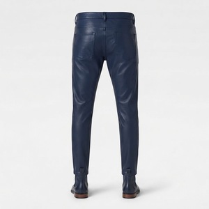 Brown Solid High Waist PU Leather Pants Pleated <b>Trousers</b> Belted Straight Leg Casual Office <b>Winter</b> <b>Women</b> - Product Image 2