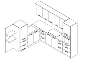 KOHAMA HIEP PHAT Modern <b>Wall</b>-Mounted Kitchen <b>Cabinets</b> Durable Particle Board MDF Plywood Eco-Friendly <b>Metal</b> Handles Apartment - Product Image 1