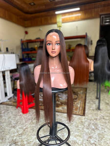 Prix pas cher 30 pouces Perruques dentelle frontale couleur mèches Perruques dentelle frontale Futura cheveux lisses 2x6 perruques dentelle frontale pour femmes noires - Product Image 5