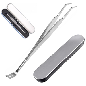 Pinzas de Alta Calidad para Quitar Garrapatas de Mascotas, 14 cm, Acero Inoxidable, 2 en 1, Pinzas y Punta de Extracción, Herramientas OEM para Eliminar Garrapatas de Mascotas - Product Image 1