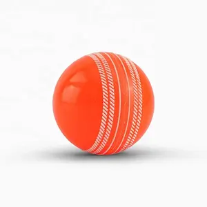 Orange Cricket Wind Ball with Stitching Seam - Hard Wind Ball used for Training, coaching School, Indoor and Outdoor