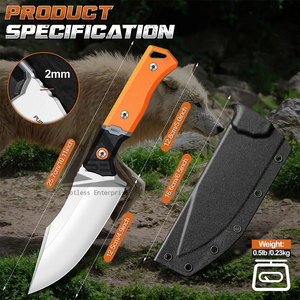 Cuchillos de Hoja Fija con Mango de Madera de Alta Calidad para Bricolaje - Accesorios para Exteriores de Acero Inoxidable y Damasco Personalizables OEM - Product Image 6