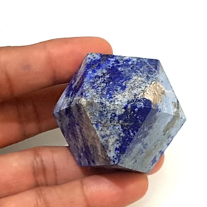 Cubo de whisky tallado en piedra de lapislázuli de alta calidad, piedra natural de icosaedro, cristal curativo de reiki, piedra preciosa. - Product Image 6
