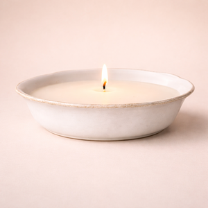 <b>Slate</b> Blue Ceramic Candle Vessel Wide Bowl Thick Wall Heat Resistant Smooth Glaze Finish Single Wick Luxury Reusable Decor - Product Image 2