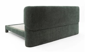 Modern Fabric Upholstered <b>Bed</b> <b>King</b> <b>Size</b> Fabric Soft <b>Bed</b> Frame Army Green Color Box Spring Design Style - Product Image 5