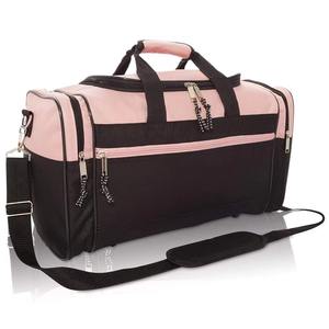 Bolsa Deportiva Rosa 600D con Ribete Negro y Asas Dobles para Deportes y Viajes, Bolsa de Entrenamiento Deportiva de Alta Calidad Diseñada para Jugadores - Product Image 3