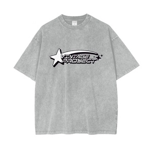 Nuevas Camisetas de Hombre de Moda Urbana, Estilo Retro con Lavado Ácido, Corte Holgado y Gráficos, de la Mejor Calidad 2026 - Product Image 1