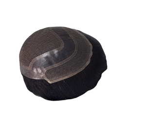 Taz Hair <b>Mens</b> Toupee 100% Human Hair <b>Wig</b> Raw Density 60%-150% Remy Indian Hair Pcs Waterproof Soft Deep Wave - Product Image 3