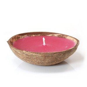 Bougie écologique en noix de coco, bougies durables en cire de coquille de coco, prix bas, pièces de décoration naturelle pour la maison - Product Image 1