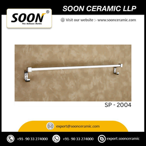 Porte-serviettes mural en aluminium SPARROE, étagère de salle de bain à double niveau, porte-serviettes multi-barres avec crochets - Product Image 4