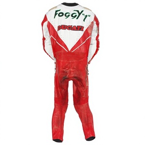 Traje de Carreras WSBK Carl Fogarty Ducati 1 Pieza de Cuero Vacuno/Canguro para Moto de Pista/Conducción/Monos/Mono de Motociclista para Nivel Profesional - Product Image 2