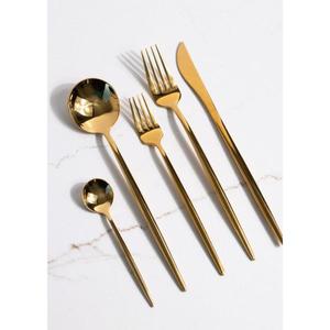 Ensemble de couverts en métal style coréen, 5 pièces, passe au lave-vaisselle, pour la décoration de table, vaisselle réutilisable, prix de gros - Product Image 5