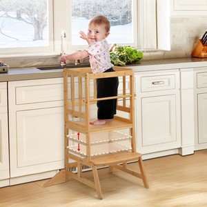 Taburete de Jirafa de Madera de Acacia Pintado a Mano - Muebles Infantiles al por Mayor - Product Image 1