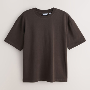 T-shirt pour homme en coton 100% bleu marine, col rond, manches courtes, coupe classique, jersey tricoté, couleur unie, design simple - Product Image 2