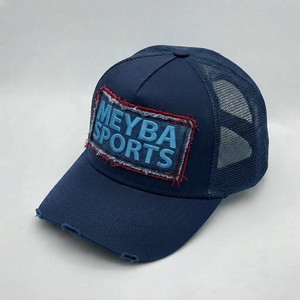 Gorra Trucker de Malla Azul Marino Meyba Sports, 6 Paneles, Ajustable con Broche, Logotipo Bordado en la Parte Delantera, Unisex, Casual, Primavera/Verano - Product Image 1