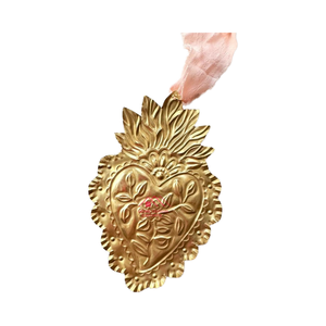 Hecho a mano Latón Metal Sagrado Corazón a precio barato al por mayor Pared decorativa - Product Image 1