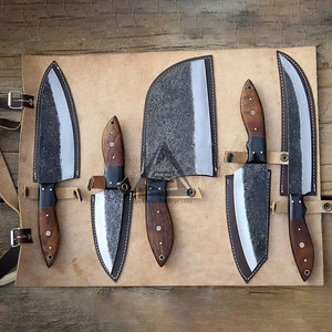 High Grade High Quality Handmade 67-Layer Damascus Steel Chef <b>Knives</b> <b>Set</b> Wood Handles Custom Made Right-Handed Multi-Purpose - Product Image 4