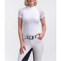 Chemises de base pour l'équitation pour femmes, design personnalisé, coupe régulière, légères, respirantes, séchage rapide, polyester, pour l'extérieur