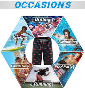 Shorts de plage de qualité supérieure pour hommes avec ceinture élastique, couleur personnalisée, vêtements de bain pour la planche à roulettes, shorts de sport de plage pour hommes - Product Image 6