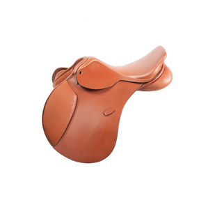 Selle de saut anglaise en cuir Selle de saut de couleur marron Selle anglaise usinée - Product Image 2