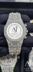 Iced Stainless Steel Hip Hop Mechanical Watch Sapphire Crystal Dial Analog <b>Chronograph</b> Gemstone Case Bracelet for Party Gift - Product Image 5