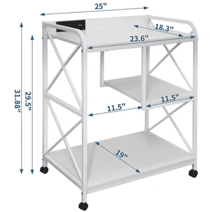 Rolling <b>Printer</b> <b>Stand</b> with Power Outlets - Product Image 5