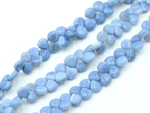 Ópalo Indio Azul Tratado, Forma de Corazón Liso, Forma de Lágrima, Hilo de 8 Pulgadas, Aprox. 7x7-10x10MM, Para Hacer Joyas - Product Image 3