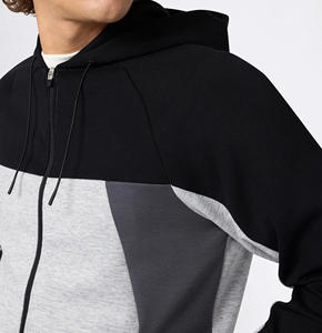 เสื้อฮู้ดดี้ผ้าฝ้ายคุณภาพสูงขนาดใหญ่พิเศษ พร้อมซิปคู่แบบสั่งทำพิเศษ ทรงครอป ซิปยาว  ผ้าหนา - Product Image 4