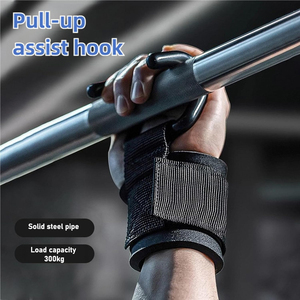 Crochets de musculation en acier robuste avec bandes de maintien pour poignets – Idéal pour la musculation et le powerlifting – Vente en gros Europe – Prise maximale - Product Image 4