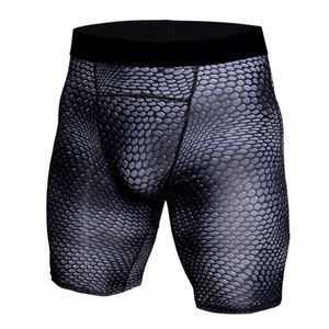 Shorts de compression noirs pour hommes, taille mi-haute, séchage rapide, en Spandex et Polyester, tricotés, taille élastique, couleur unie - Product Image 5