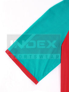 INDEX Men's Color Blocked Short Sleeve <b>T</b>-<b>Shirt</b> O-Neck <b>Raglan</b> Sleeve Quick Dry Knitted Polyester Sporty Slim Fit Front Logo - Product Image 5