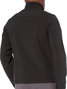 Custom Coated Hooded Softshell Jacket <b>Men</b> Waterproof Windproof 4-Way Stretch <b>Fleece</b> Lined Outdoor Streetwear Winter OEM Private - Product Image 2
