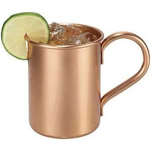 Pure Copper Moscow Mule Mug With Long Handle Metal Drinkware custom design high demand copper mule mug brass handle - Product Image 2