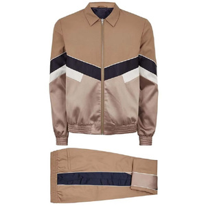 Men's Color Blocking Tracksuit Set Full Sleeve Zipper Closure Breathable Casual Style Autumn Wear Regular Fit Polyester Material - Product Image 2