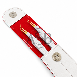 Pinzas para Extensión de Pestañas de Acero Inoxidable Dorado Blanco, Probadas a Mano, Agarre Suave, Logotipo Personalizado, Pinzas ASB - Product Image 2